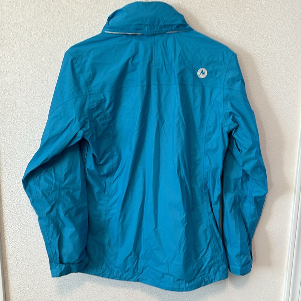Marmot Sz M, Women’s Hooded Rain Jacket, Turquoise - Picture 5 of 8